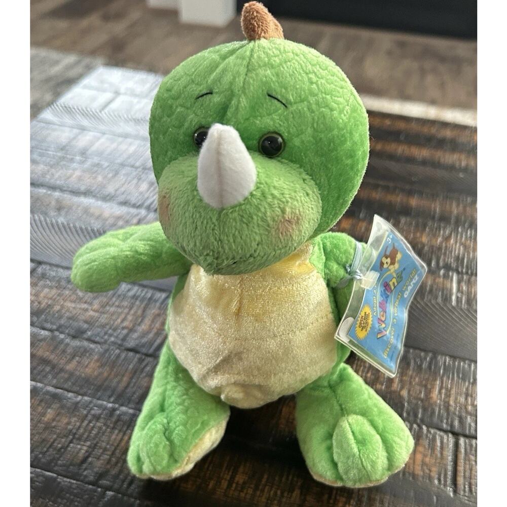 Ganz Webkinz Key Lime Dino HM185 Green Dinosaur Plush Sealed Code Collectible
